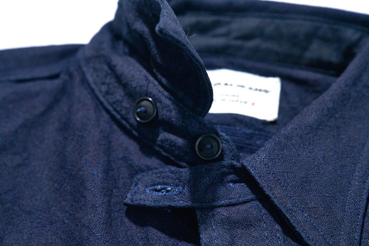 がくじん様　S (シェ) SSS25-01 INDIGO SNAKE JACQUARD WORK SHIRT – SAMURAI JEANS ONLINE STORE