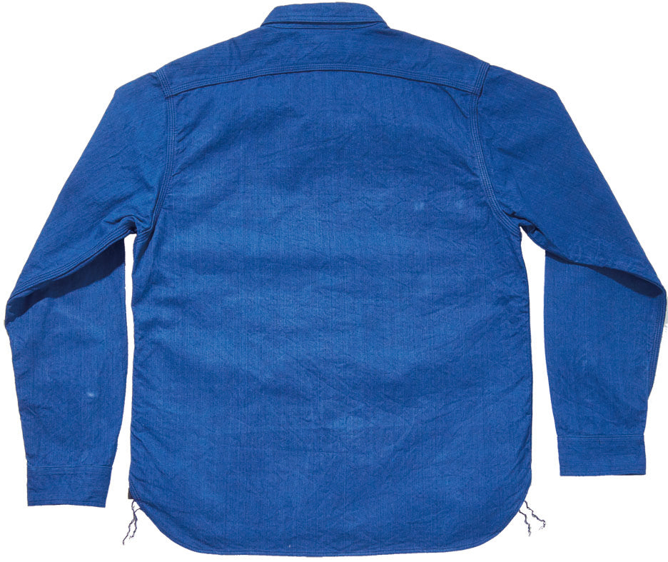 SSS25-AHB 藍浅葱へリンボンワークシャツ