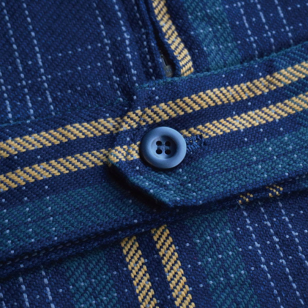 HJCJK23 INDIGO FLANNEL JACKET