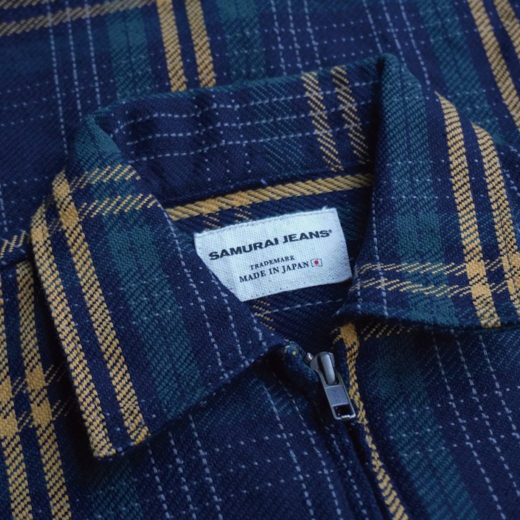 HJCJK23 INDIGO FLANNEL JACKET