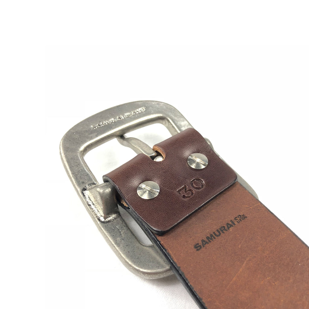 W001 W001 Heavy Curved Belt – SAMURAI JEANS ONLINE STORE
