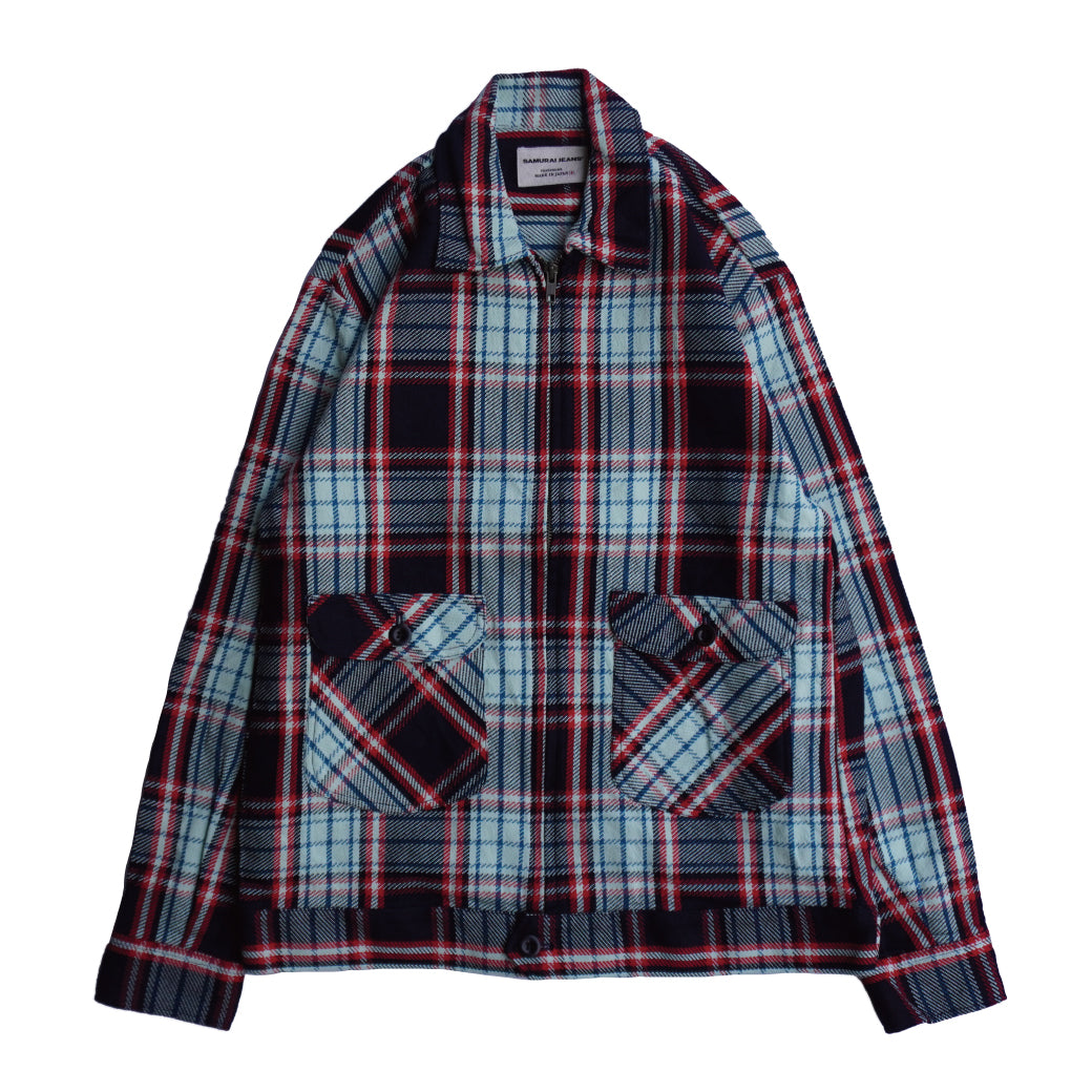 HJCJK23 INDIGO FLANNEL JACKET