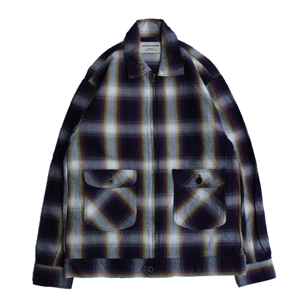 HJCJK23 INDIGO FLANNEL JACKET