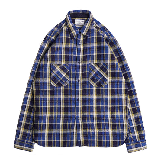 SIN23-01 Ropedye Indigo Heavy Flannel Work Shirt