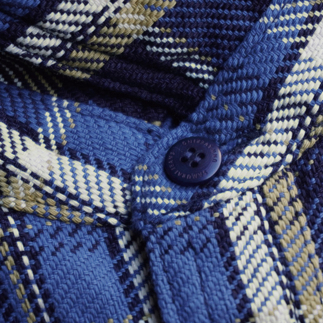 SIN23-01 Ropedye Indigo Heavy Flannel Work Shirt