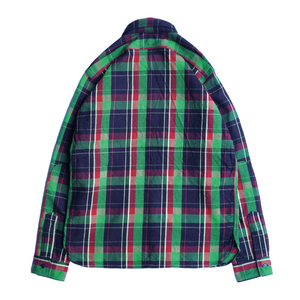 SIN23-01 Ropedye Indigo Heavy Flannel Work Shirt