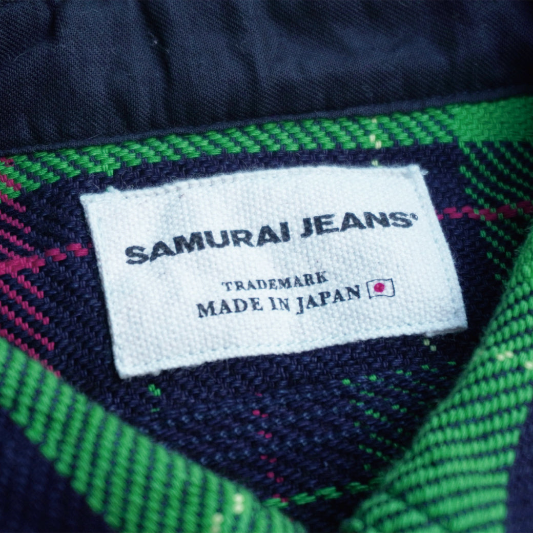 SIN23-01 Ropedye Indigo Heavy Flannel Work Shirt