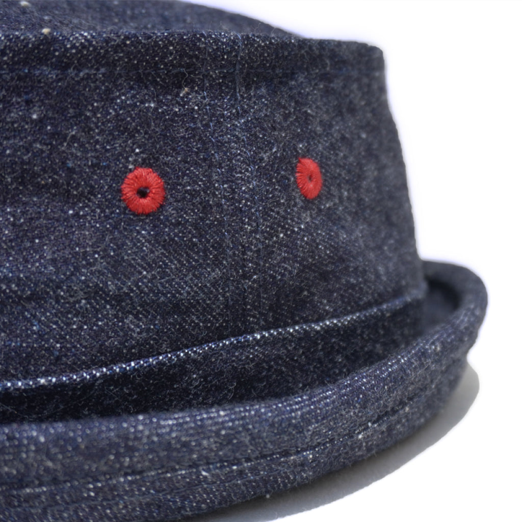 SJ401HT23-15oz 15oz DENIM PORK PIE HAT