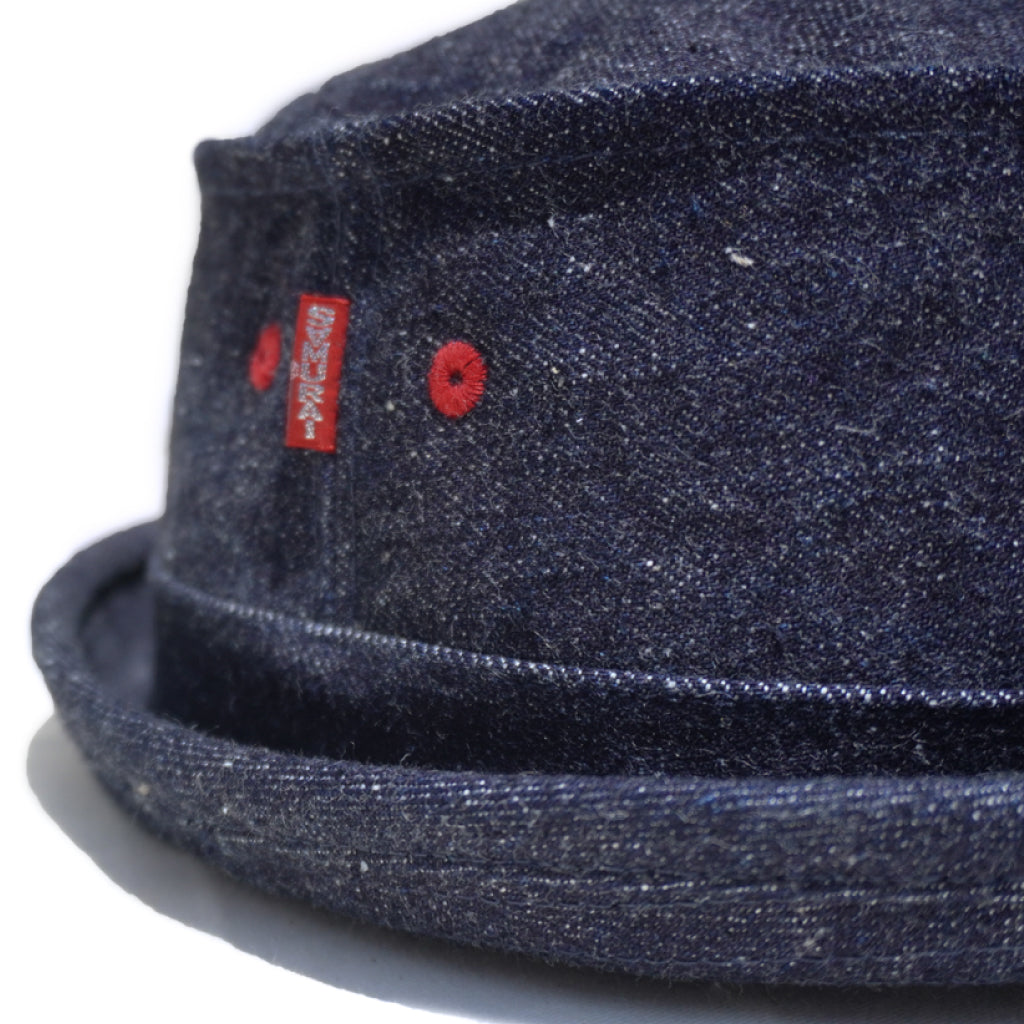 SJ401HT23-15oz 15oz DENIM PORK PIE HAT
