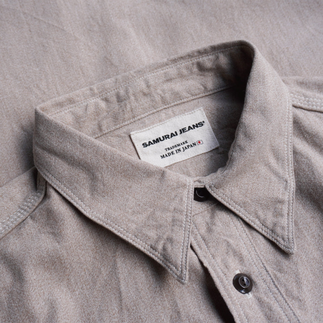 SJCBS23 Twisted Heather Selvedge Chambray Shirt