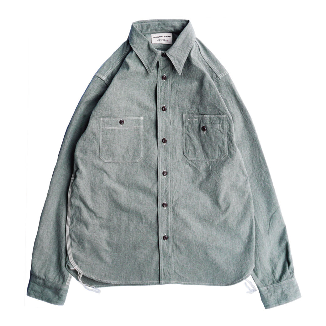 SJCBS23 Twisted Heather Selvedge Chambray Shirt