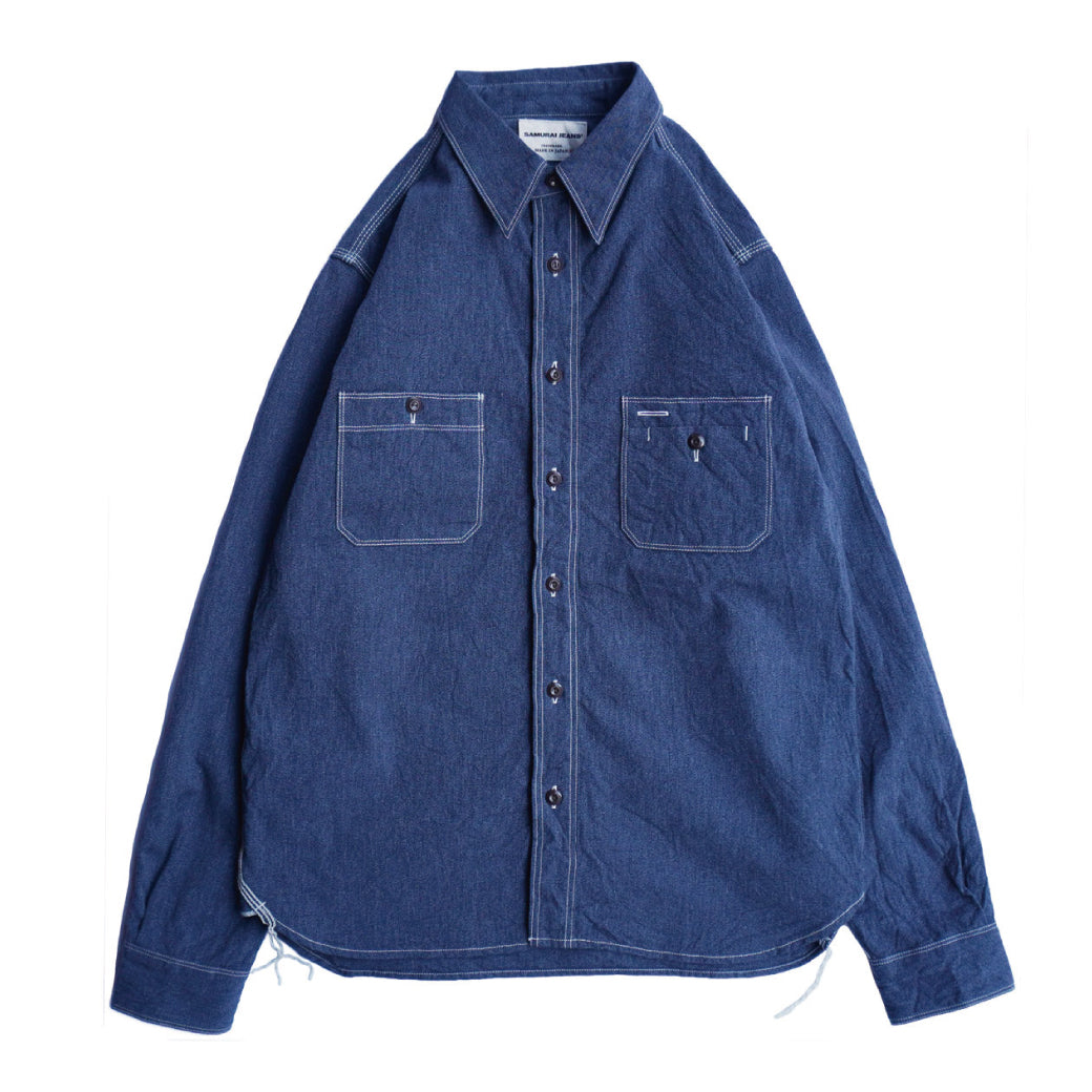 SJCBS23 Twisted Heather Selvedge Chambray Shirt – SAMURAI JEANS