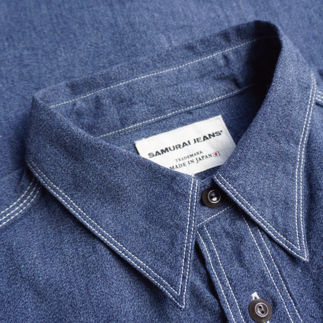 SJCBS23 Twisted Heather Selvedge Chambray Shirt