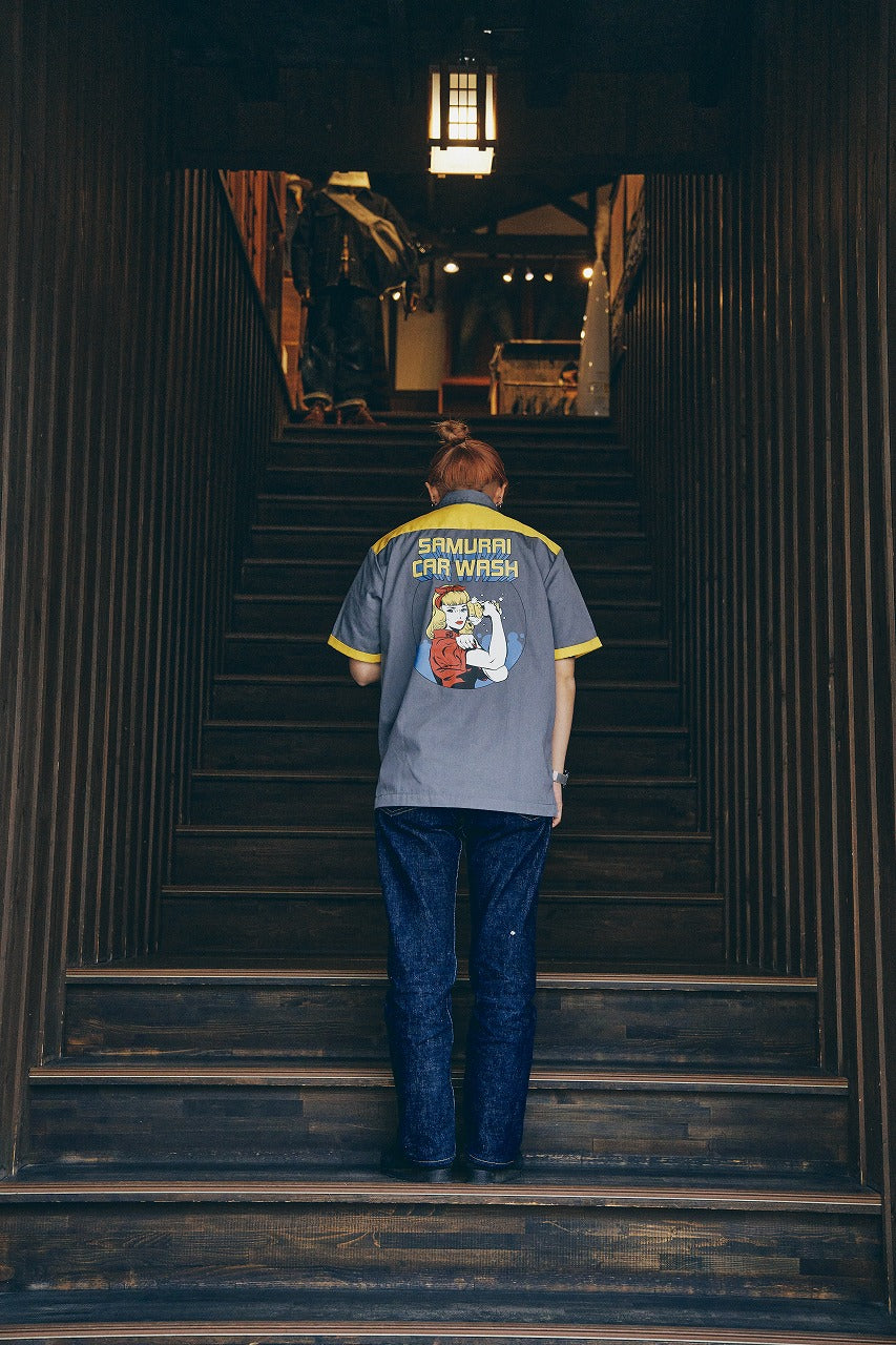 SMGS23 自動車俱楽部半袖ワークシャツ – SAMURAI JEANS ONLINE STORE