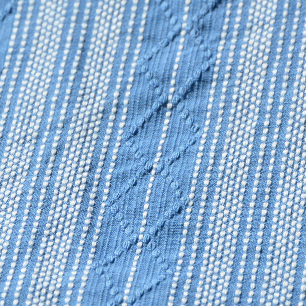 SSS22-SSK 藍刺し子ストライプワークシャツ